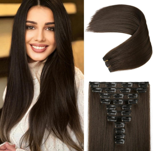 EXTENSIONES LACIAS DE CLIP Color - Chocolate