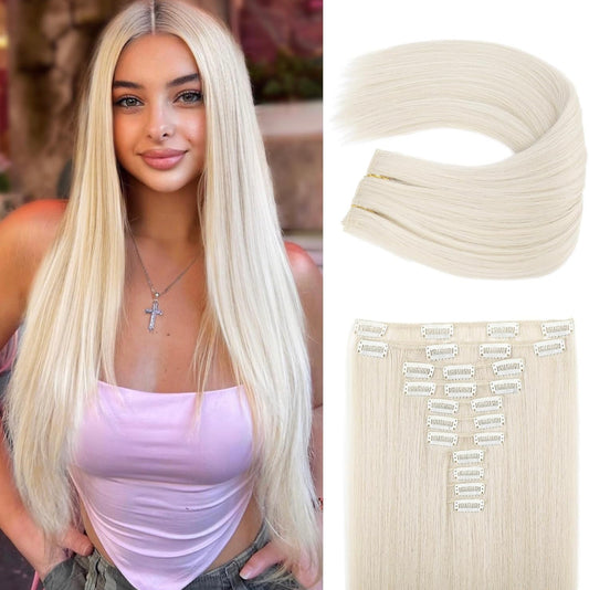 EXTENSIONES LACIAS DE CLIP Color - Platinum white