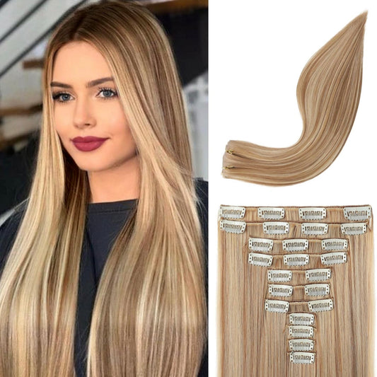 EXTENSIONES LACIAS DE CLIP Color - Dirty blonde w highlights