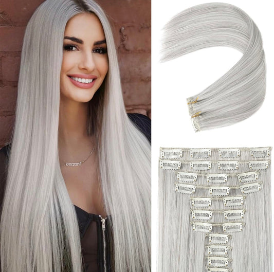 EXTENSIONES LACIAS DE  CLIP Color - Gray