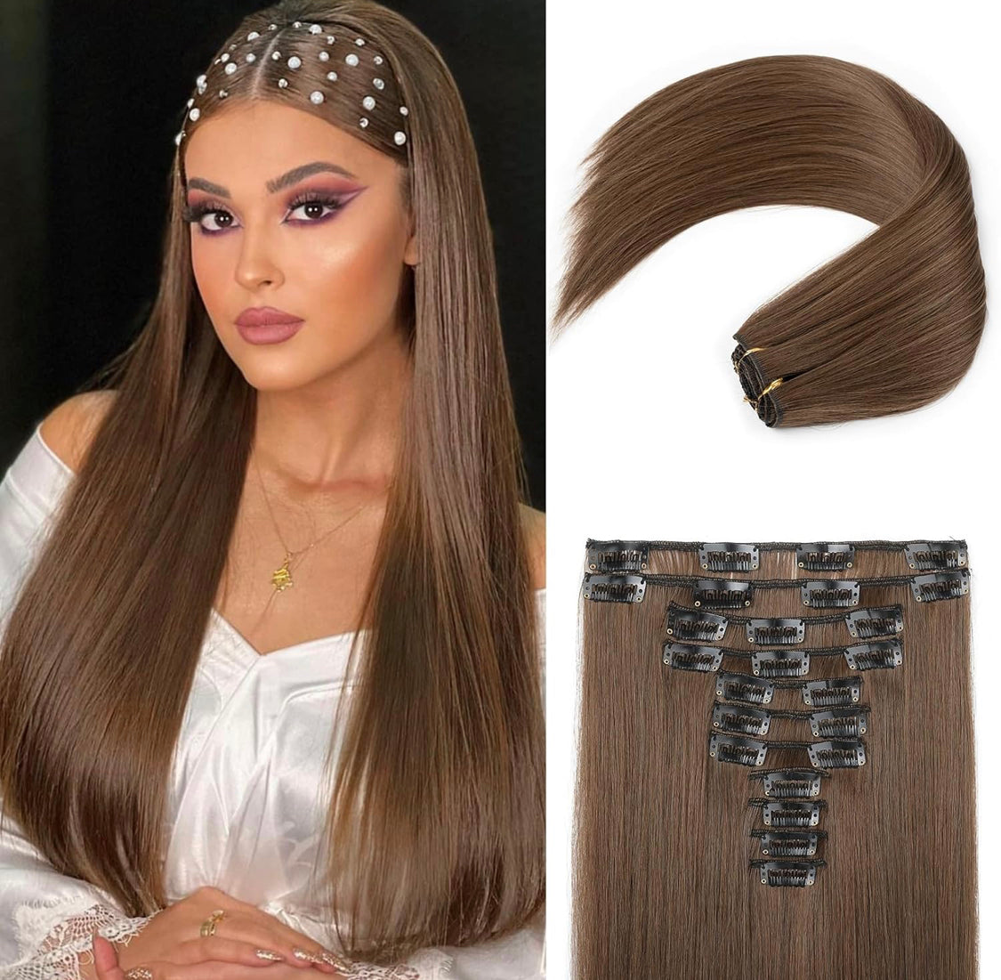 EXTENSIONES LACIAS DE CLIP Color - Ginger brown