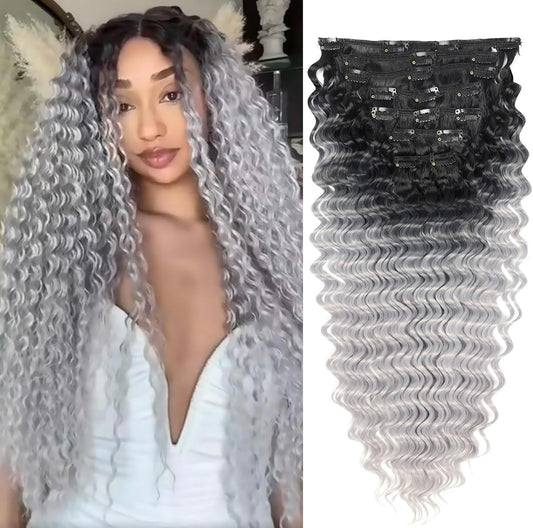 EXTENSIONES RIZADAS DE CLIP Color - Black/Gray